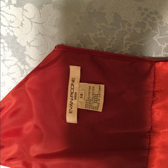 Evan Picone Reddish Pink Cocktail Dress - Picture 7 of 8